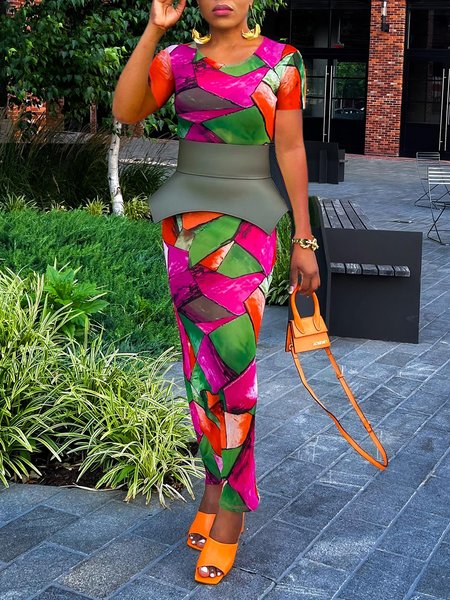 Random Print Elegant Crew Neck Tight Maxi Dress With No Belt, As picture, Maxi Dresses
Random Print Elegant Crew Neck Tight Maxi Dress With No Belt, As picture, Maxi Dresses