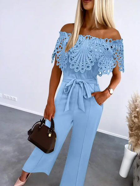 Women Half Sleeve Cold Shoulder Loose Long Lace Daily Casual Plain Natural Jumpsuit, Blue, Jumpsuits&Rompers
Women Half Sleeve Cold Shoulder Loose Long Lace Daily Casual Plain Natural Jumpsuit, Blue, Jumpsuits&Rompers