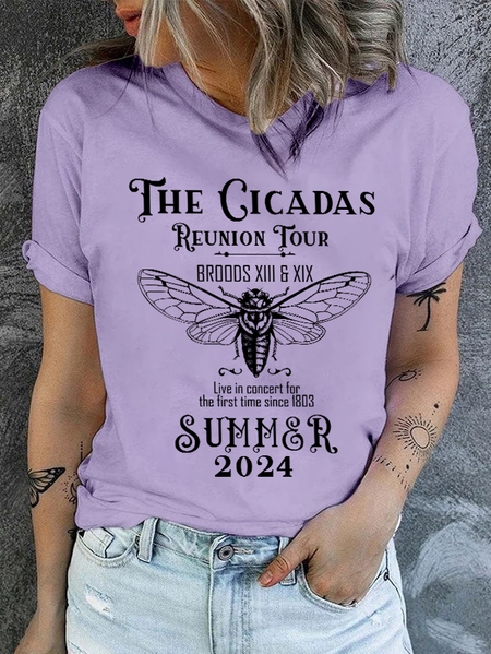 The Cicada Reunion U.S Tour 2024 Cicada Casual Text Letters Cotton T-Shirt, Purple, T-shirts
The Cicada Reunion U.S Tour 2024 Cicada Casual Text Letters Cotton T-Shirt, Purple, T-shirts