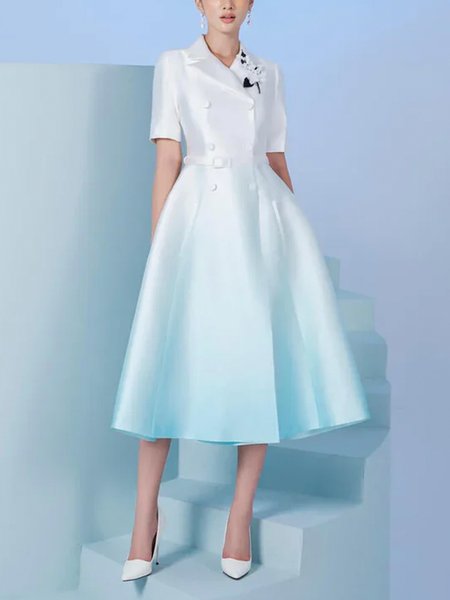 Pocket Stitching Elegant Short Sleeve Regular Fit Ombre Midi Dress With Belt, As picture, Midi Dresses
Pocket Stitching Elegant Short Sleeve Regular Fit Ombre Midi Dress With Belt, As picture, Midi Dresses