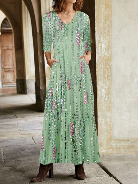 Women's Long Sleeve Spring/Fall Color Block Knitted Dress V Neck Daily Going Out Casual Maxi H-Line T-Shirt Dress Green, Dresses
Women's Long Sleeve Spring/Fall Color Block Knitted Dress V Neck Daily Going Out Casual Maxi H-Line T-Shirt Dress Green, Dresses
