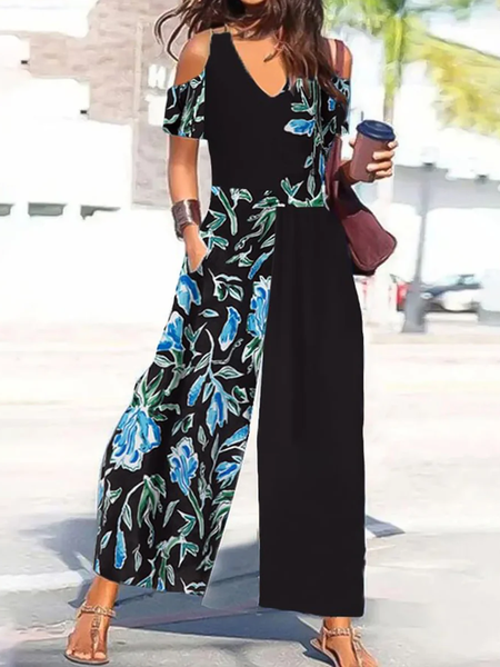 Women Short Sleeve Crew Neck Loose Ankle Pants Daily Casual Floral Natural Jumpsuit, Black, Jumpsuits&Rompers
Women Short Sleeve Crew Neck Loose Ankle Pants Daily Casual Floral Natural Jumpsuit, Black, Jumpsuits&Rompers