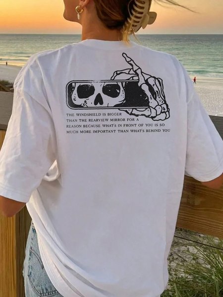 Women's Short Sleeve Tee T-shirt Summer Text Letters Printing Cotton Crew Neck Daily Going Out Vintage Top White, T-Shirts
Women's Short Sleeve Tee T-shirt Summer Text Letters Printing Cotton Crew Neck Daily Going Out Vintage Top White, T-Shirts