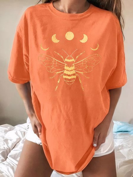 Women's Short Sleeve Tee T-shirt Summer Moon Distressing Cotton Crew Neck Daily Going Out Vintage Top Orange, T-Shirts
Women's Short Sleeve Tee T-shirt Summer Moon Distressing Cotton Crew Neck Daily Going Out Vintage Top Orange, T-Shirts