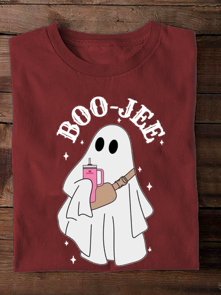 Halloween Cute Ghost Text Letters Crew Neck Long Sleeve T-shirt, Wine red, T-shirts
Halloween Cute Ghost Text Letters Crew Neck Long Sleeve T-shirt, Wine red, T-shirts