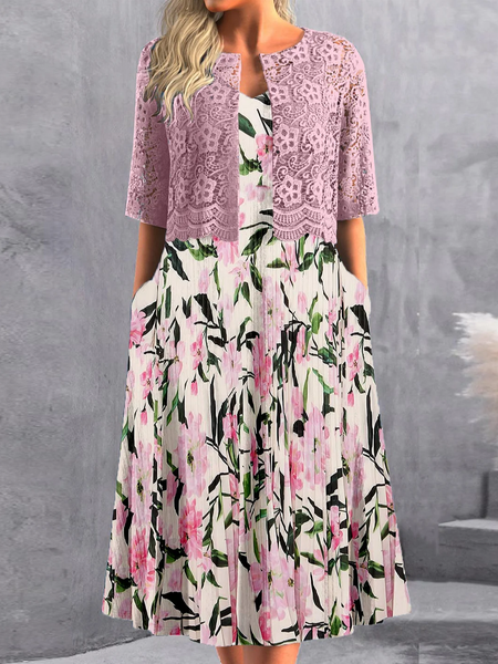 Women Floral V Neck Half Sleeve Comfy Casual Coat With Skirt Two-Piece Set, Pink, Sets
Women Floral V Neck Half Sleeve Comfy Casual Coat With Skirt Two-Piece Set, Pink, Sets