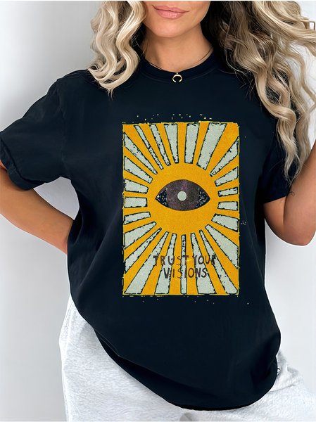 Women's Short Sleeve Tee T-shirt Summer Ethnic Cotton Crew Neck Daily Going Out Vintage Top Black, T-Shirts
Women's Short Sleeve Tee T-shirt Summer Ethnic Cotton Crew Neck Daily Going Out Vintage Top Black, T-Shirts