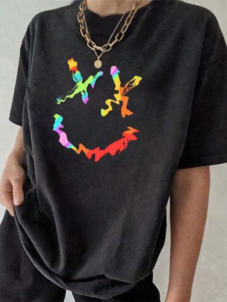 Women's Short Sleeve Tee T-shirt Summer Graffiti Distressing Cotton Crew Neck Daily Going Out Vintage Top Black, T-Shirts
Women's Short Sleeve Tee T-shirt Summer Graffiti Distressing Cotton Crew Neck Daily Going Out Vintage Top Black, T-Shirts