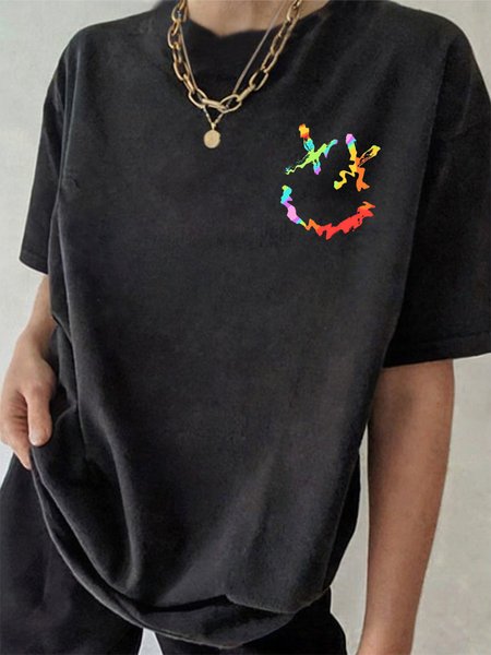 Women's Short Sleeve Tee T-shirt Summer Abstract Cotton Crew Neck Daily Going Out Vintage Top Black, T-Shirts
Women's Short Sleeve Tee T-shirt Summer Abstract Cotton Crew Neck Daily Going Out Vintage Top Black, T-Shirts