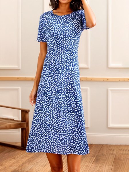 Women's Short Sleeve Summer Polka Dots Dress Crew Neck Daily Going Out Casual Midi A-Line Blue, Dresses
Women's Short Sleeve Summer Polka Dots Dress Crew Neck Daily Going Out Casual Midi A-Line Blue, Dresses