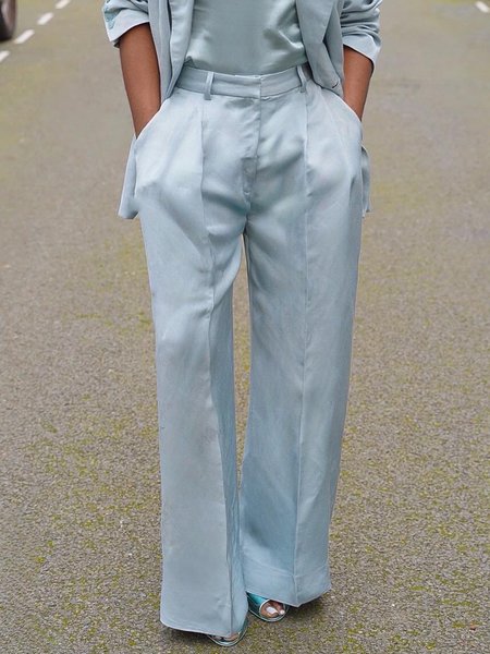 Urban Regular Fit Pockets Plain Fashion Straight Pants, Blue, Pants 
Urban Regular Fit Pockets Plain Fashion Straight Pants, Blue, Pants