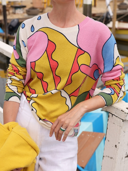 Micro-Elasticity Crew Neck Geometric Regular Sleeve Long Sleeve Urban Sweater, As picture, Pullovers
Micro-Elasticity Crew Neck Geometric Regular Sleeve Long Sleeve Urban Sweater, As picture, Pullovers