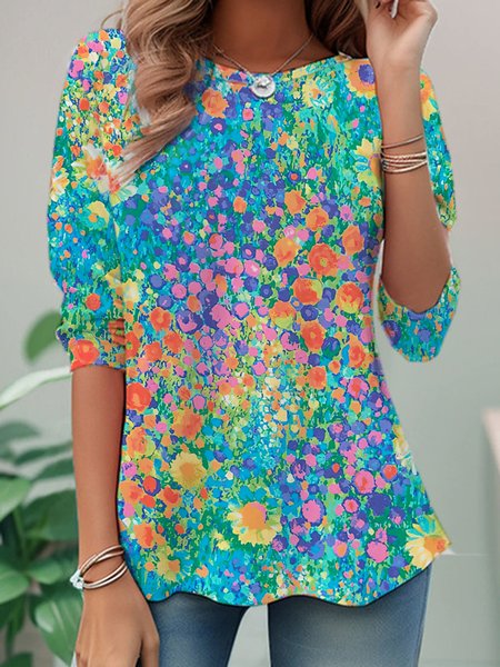 Women's Long Sleeve Tee T-shirt Spring/Fall Floral Jersey Crew Neck Daily Going Out Casual Top, Green, T-Shirts
Women's Long Sleeve Tee T-shirt Spring/Fall Floral Jersey Crew Neck Daily Going Out Casual Top, Green, T-Shirts