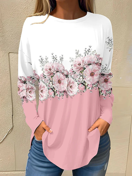 Women's Long Sleeve Tee T-shirt Spring/Fall Floral Lace Crew Neck Daily Going Out Casual Top, Pink, Long sleeve tops
Women's Long Sleeve Tee T-shirt Spring/Fall Floral Lace Crew Neck Daily Going Out Casual Top, Pink, Long sleeve tops