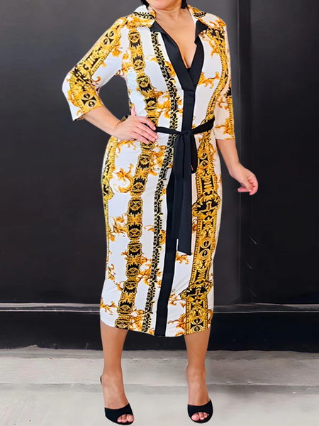 Regular Sleeve Regular Fit Shirt Collar Long Sleeve Elegant Shirt Dress With Belt, As picture, Midi Dresses
Regular Sleeve Regular Fit Shirt Collar Long Sleeve Elegant Shirt Dress With Belt, As picture, Midi Dresses