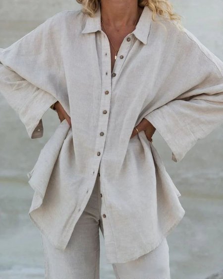 Casual Loose Plain Shirt, Khaki, Blouses & Shirts
Casual Loose Plain Shirt, Khaki, Blouses & Shirts