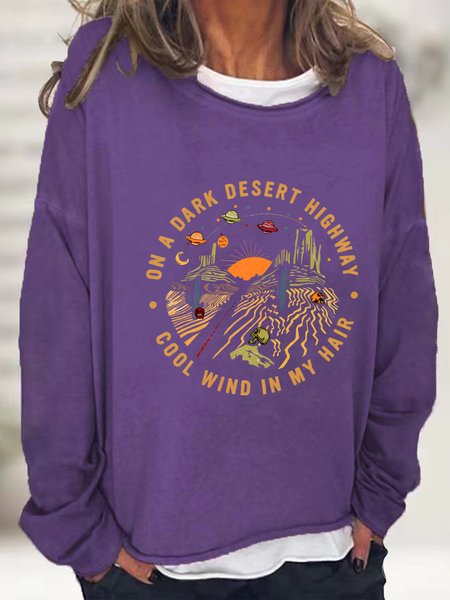 On A Dark Desert Highway Cool Wind In My Hair Casual Sweatshirt, Deep purple, Hoodies&Sweatshirts
On A Dark Desert Highway Cool Wind In My Hair Casual Sweatshirt, Deep purple, Hoodies&Sweatshirts