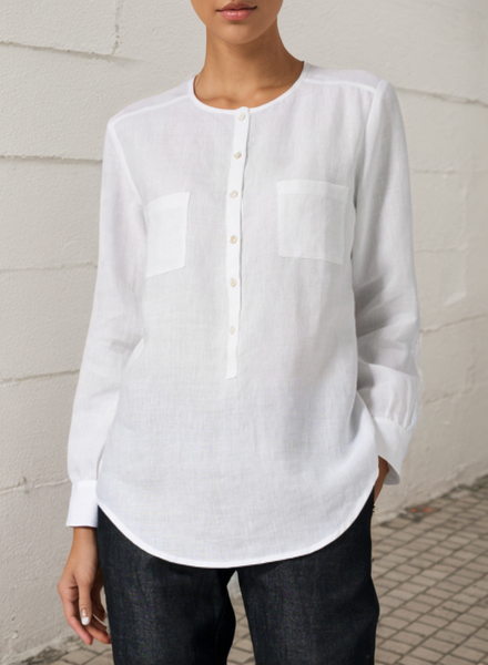 Women's Shirt Linen Round Neck Long Sleeve Shirt, White, Long/Full Length Sleeve
Women's Shirt Linen Round Neck Long Sleeve Shirt, White, Long/Full Length Sleeve