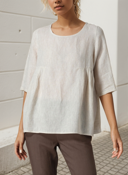 Women's Blouses & Shirts Linen Regular Deep Round-Neck Blouse, Khaki, Short/3/4 Length Sleeve
Women's Blouses & Shirts Linen Regular Deep Round-Neck Blouse, Khaki, Short/3/4 Length Sleeve