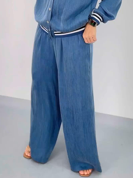 Loose Pocket Stitching Plain Urban Pants Straight Faux Denim Pants, Blue, Pants
Loose Pocket Stitching Plain Urban Pants Straight Faux Denim Pants, Blue, Pants