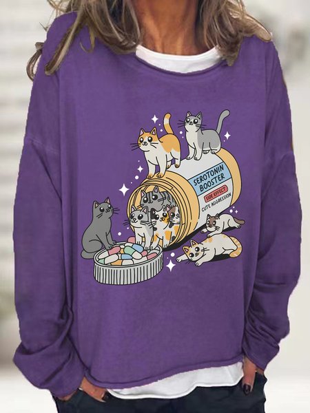Serotonin Booster Cats Super Cute Artsy Creative Casual Sweatshirt, Deep purple, Hoodies&Sweatshirts
Serotonin Booster Cats Super Cute Artsy Creative Casual Sweatshirt, Deep purple, Hoodies&Sweatshirts