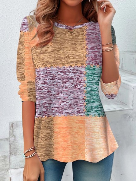 Women's Long Sleeve Tee T-shirt Spring/Fall Plaid Printing Jersey Crew Neck Daily Going Out Vintage Top, Khaki, T-Shirts
Women's Long Sleeve Tee T-shirt Spring/Fall Plaid Printing Jersey Crew Neck Daily Going Out Vintage Top, Khaki, T-Shirts