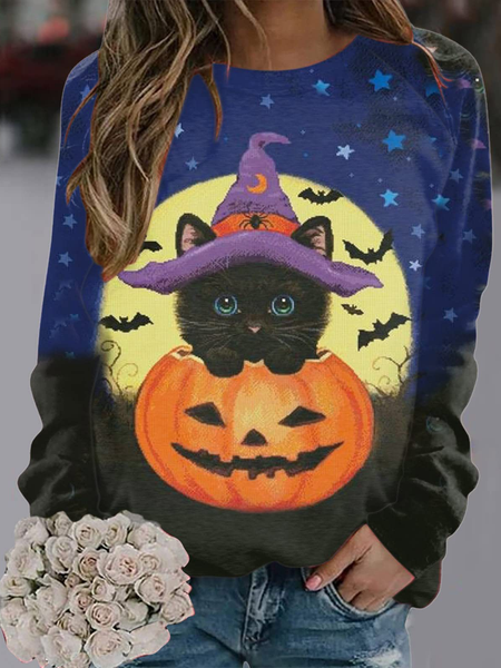 Women's V Neck Halloween Casual Spring/Fall Long Sleeve Sweatshirt, Blue, Sweatshirts & Hoodies
Women's V Neck Halloween Casual Spring/Fall Long Sleeve Sweatshirt, Blue, Sweatshirts & Hoodies