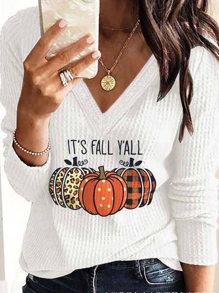 V Neck Long Sleeve Halloween Zipper Regular Loose Blouse For Women, White, Blouses
V Neck Long Sleeve Halloween Zipper Regular Loose Blouse For Women, White, Blouses