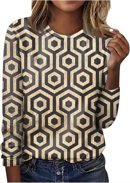 Women's Long Sleeve Tee T-shirt Spring/Fall Floral Knitted Crew Neck Daily Going Out Casual Top, Khaki, T-Shirts
Women's Long Sleeve Tee T-shirt Spring/Fall Floral Knitted Crew Neck Daily Going Out Casual Top, Khaki, T-Shirts
