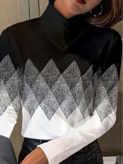 Women's Long Sleeve Blouse Spring/Fall Geometric Daily Going Out Casual Top, Black, Shirts & Blouses
Women's Long Sleeve Blouse Spring/Fall Geometric Daily Going Out Casual Top, Black, Shirts & Blouses