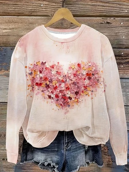 Women's Crew Neck Abstract Casual Spring/Fall Long Sleeve Sweatshirt, Pink, Sweatshirts & Hoodies
Women's Crew Neck Abstract Casual Spring/Fall Long Sleeve Sweatshirt, Pink, Sweatshirts & Hoodies