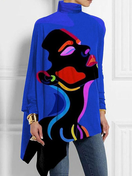 Medium Elasticity Regular Sleeve Casual Face Turtleneck Long Sleeve Blouse, Blue, Blouses and Shirts
Medium Elasticity Regular Sleeve Casual Face Turtleneck Long Sleeve Blouse, Blue, Blouses and Shirts
