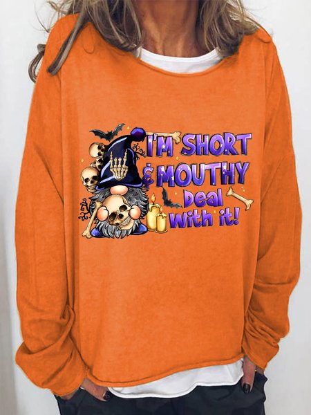 Halloween I'm Short And Mouthy Deal With it Cute Gnome Casual Sweatshirt, Orange, Hoodies&Sweatshirts
Halloween I'm Short And Mouthy Deal With it Cute Gnome Casual Sweatshirt, Orange, Hoodies&Sweatshirts