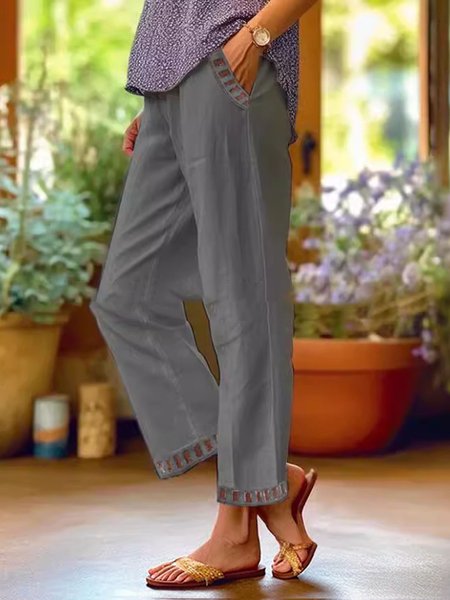 Casual Plain Long Lace Pant, Gray, Pants
Casual Plain Long Lace Pant, Gray, Pants
