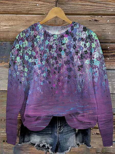 Alzheimer's Purple Flower Print Round Neck Sweatshirt, Multicolor, Hoodies&Sweatshirts
Alzheimer's Purple Flower Print Round Neck Sweatshirt, Multicolor, Hoodies&Sweatshirts