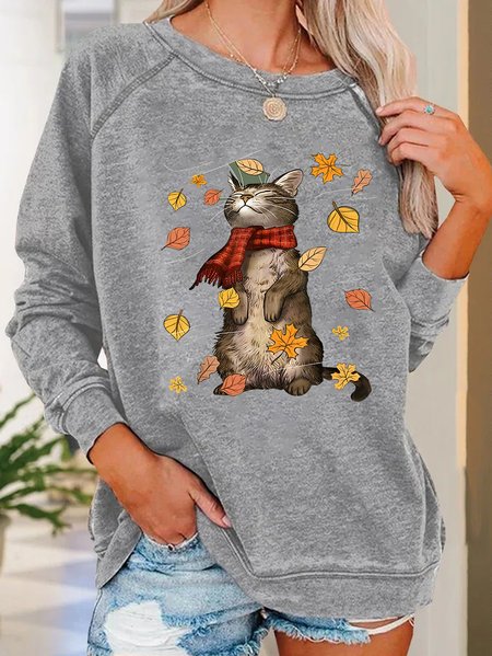 Cats Autumn Fall Funny Thanksgiving Casual Sweatshirt, Light gray, Hoodies&Sweatshirts
Cats Autumn Fall Funny Thanksgiving Casual Sweatshirt, Light gray, Hoodies&Sweatshirts