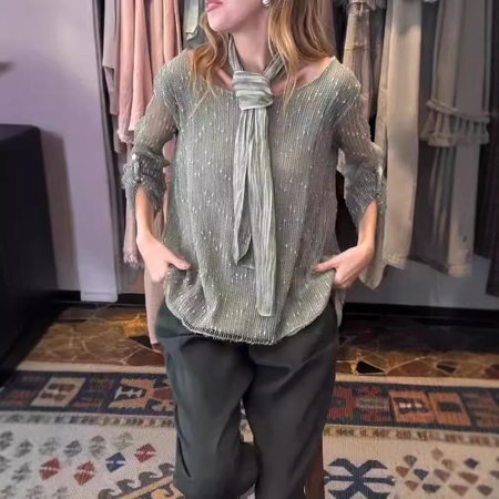 Women's Long Sleeve Blouse Spring/Fall Plain Crew Neck Daily Going Out Casual Top, Green, Shirts
Women's Long Sleeve Blouse Spring/Fall Plain Crew Neck Daily Going Out Casual Top, Green, Shirts