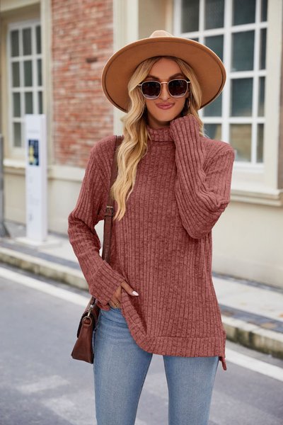 Turtleneck Long Sleeve Plain Regular Medium Elasticity Loose Blouse For Women, Red, Blouses
Turtleneck Long Sleeve Plain Regular Medium Elasticity Loose Blouse For Women, Red, Blouses