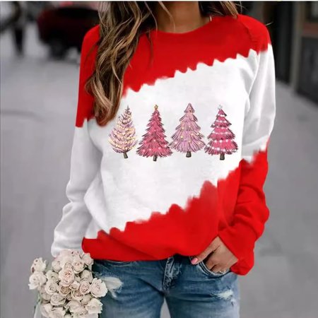 Women's Crew Neck Christmas Casual Spring/Fall Long Sleeve Sweatshirt, Red, Sweatshirts & Hoodies
Women's Crew Neck Christmas Casual Spring/Fall Long Sleeve Sweatshirt, Red, Sweatshirts & Hoodies