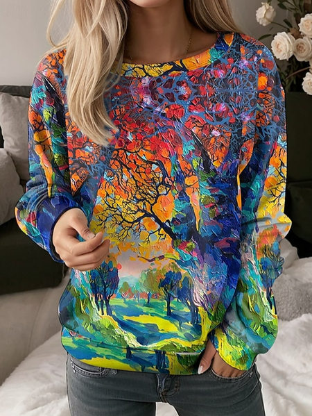 Women Casual Crew Neck Abstract Natural Print Sweatshirt, Multicolor, Hoodies & Sweatshirts
Women Casual Crew Neck Abstract Natural Print Sweatshirt, Multicolor, Hoodies & Sweatshirts