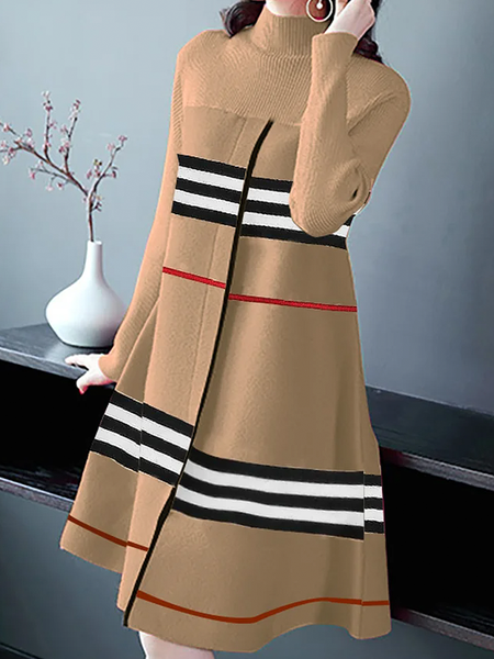 Plus Size Stand Collar Regular Sleeve Loose Casual Sweater Dress, As picture, Plus Dresses
Plus Size Stand Collar Regular Sleeve Loose Casual Sweater Dress, As picture, Plus Dresses