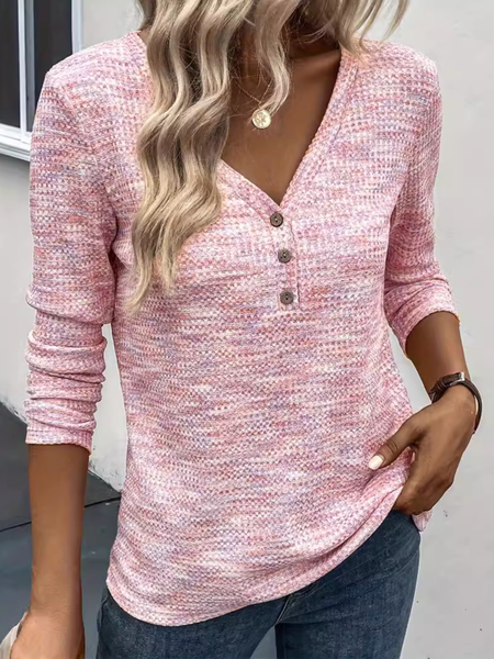 V Neck Long Sleeve Plain Regular Micro-Elasticity Loose Blouse For Women, Pink, Blouses
V Neck Long Sleeve Plain Regular Micro-Elasticity Loose Blouse For Women, Pink, Blouses