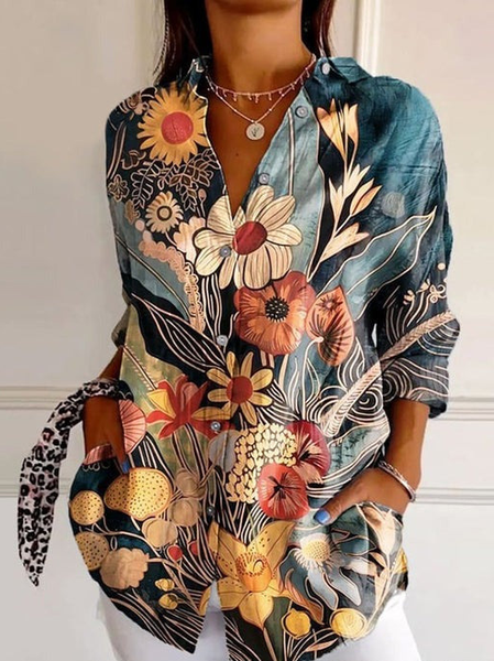 Women's Long Sleeve Shirt Spring/Fall Floral Shirt Collar Daily Going Out Casual Top, Multicolor, Shirts
Women's Long Sleeve Shirt Spring/Fall Floral Shirt Collar Daily Going Out Casual Top, Multicolor, Shirts