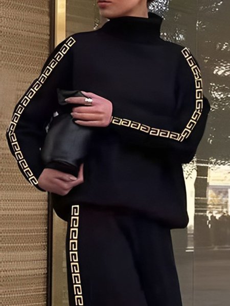 Casual Turtleneck Text Letters Long Sleeve Sweatshirt, Black, Hoodies and Sweatshirts
Casual Turtleneck Text Letters Long Sleeve Sweatshirt, Black, Hoodies and Sweatshirts