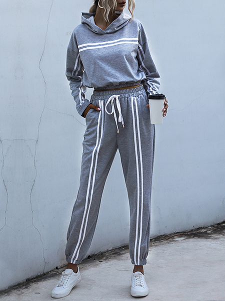 Women Geometric Hoodie Long Sleeve Comfy Casual Top With Pants Two-Piece Set, Light gray, Sets
Women Geometric Hoodie Long Sleeve Comfy Casual Top With Pants Two-Piece Set, Light gray, Sets