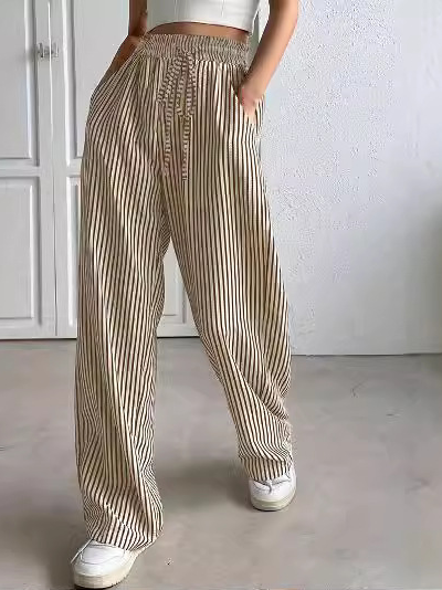 Women's Trousers Daily Going Out Casual Jersey Striped Spring/Fall Pants, Brown, Pants
Women's Trousers Daily Going Out Casual Jersey Striped Spring/Fall Pants, Brown, Pants