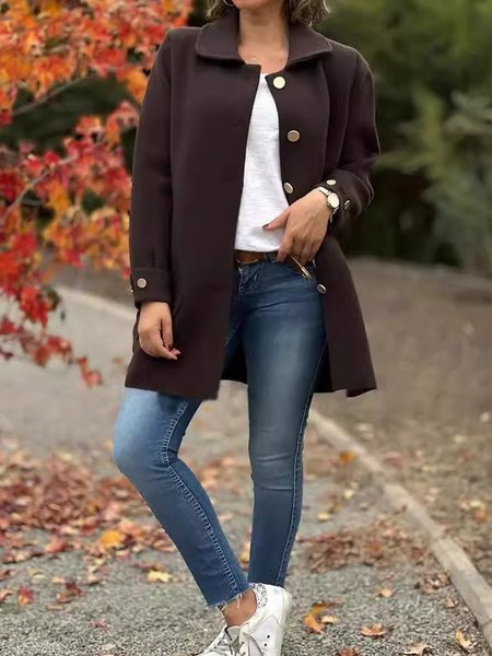 Women's Autumn Outerwear Casual Plain Long Sleeve Shawl Collar Jacket, Coffee, Outerwear
Women's Autumn Outerwear Casual Plain Long Sleeve Shawl Collar Jacket, Coffee, Outerwear