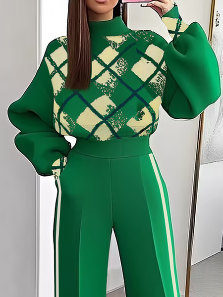 Balloon Sleeve Casual Stand Collar Abstract Graphic Sweatshirt, Green, Hoodies and Sweatshirts
Balloon Sleeve Casual Stand Collar Abstract Graphic Sweatshirt, Green, Hoodies and Sweatshirts