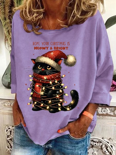 Hope Your Christmas Is Meowy and Bright Casual Sweatshirt, Lavender, Hoodies&Sweatshirts
Hope Your Christmas Is Meowy and Bright Casual Sweatshirt, Lavender, Hoodies&Sweatshirts
