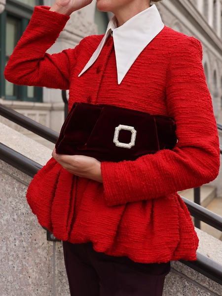 Regular Fit Crew Neck Long Sleeve Elegant Regular Sleeve Plain Jacket, Red, Jackets
Regular Fit Crew Neck Long Sleeve Elegant Regular Sleeve Plain Jacket, Red, Jackets